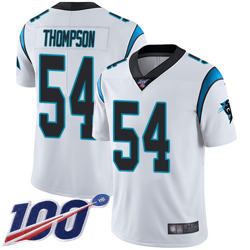 Carolina Panthers Limited White Men Shaq Thompson Road Jersey NFL Football #54 100th Season Vapor Untouchable